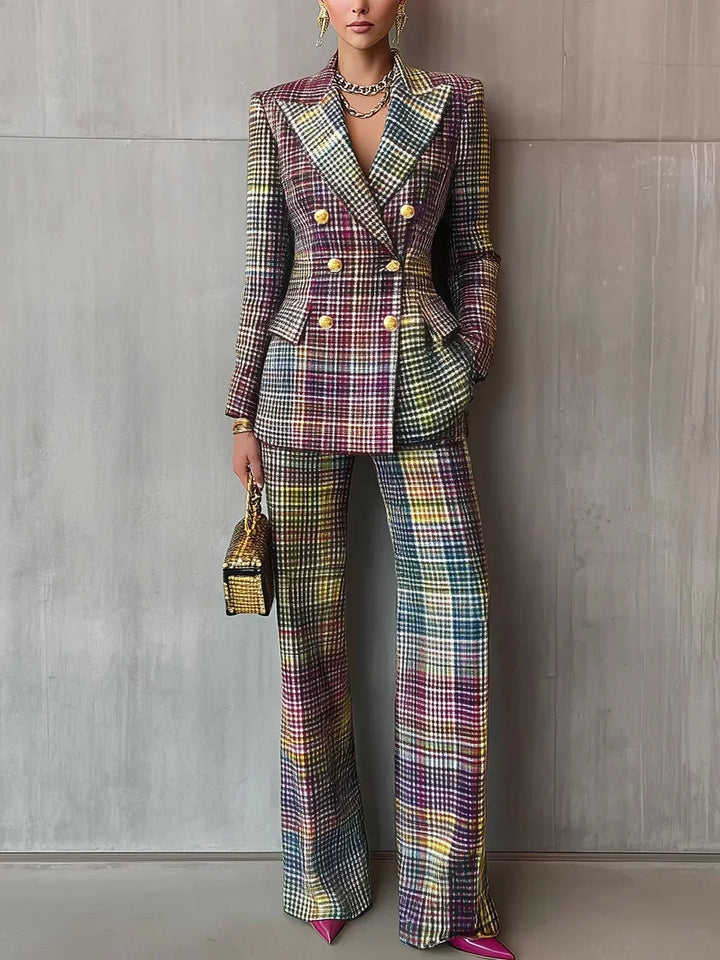 Vera Statement Plaid Suit