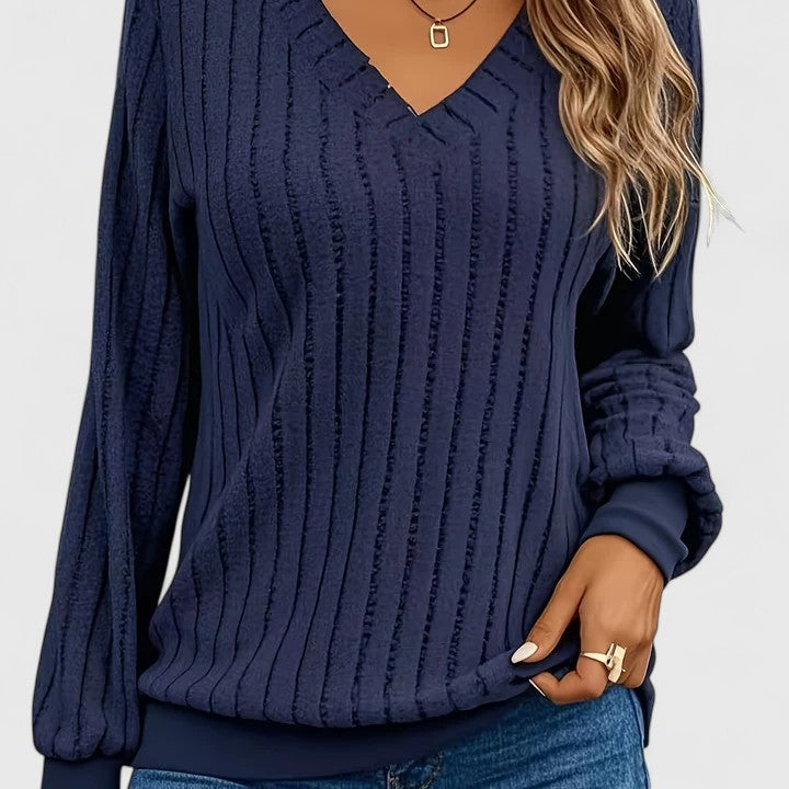 Harper Ribbed V-Neck Top