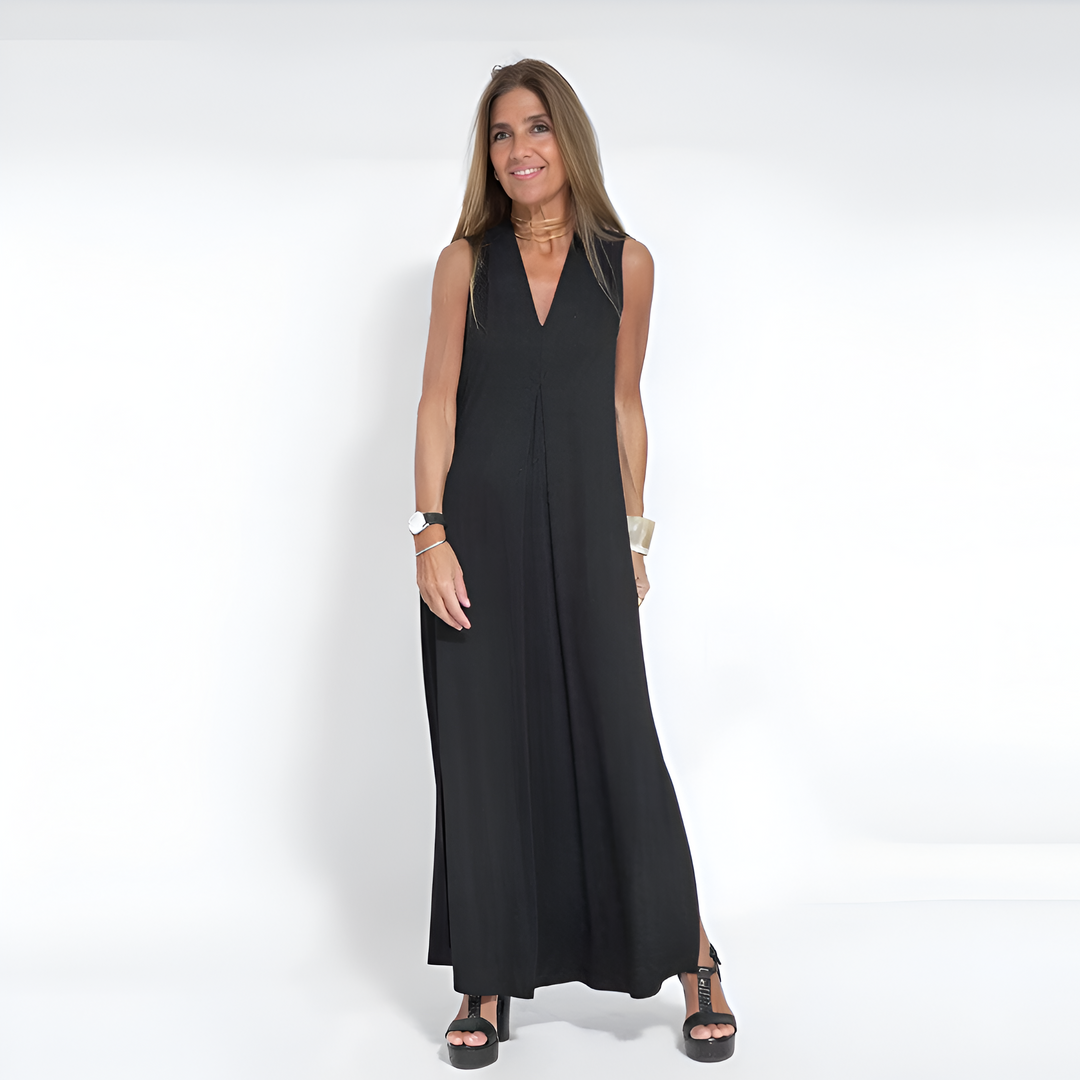 Solid Color Split Long Vest For Women