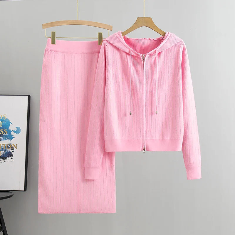 Sorella Striped Knit Lounge Set