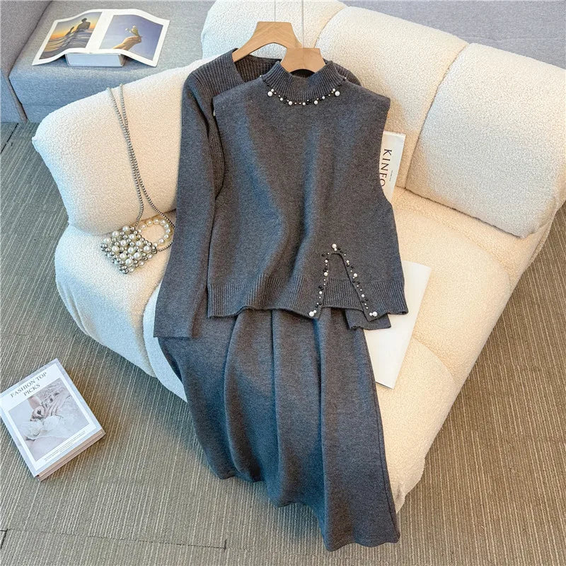 Virelle Pearl Knit Dress