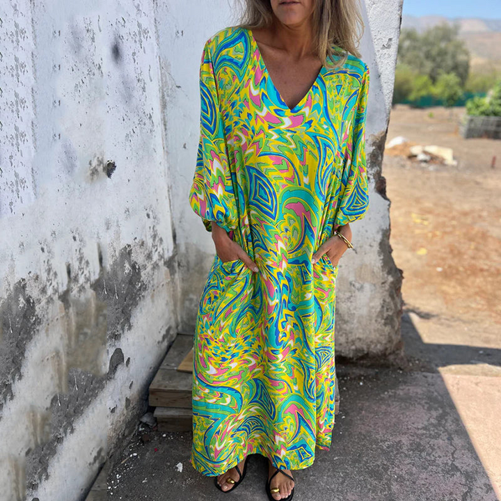 New Fashion Leopard Print Long Sleeve Dress