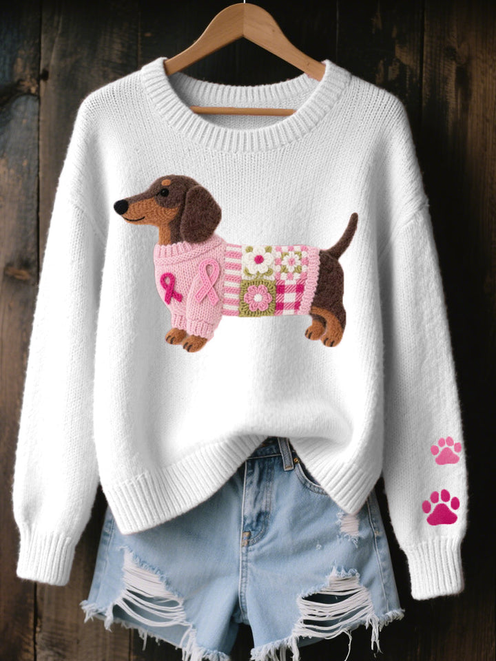 Poppy Patch Dachshund Knit Sweater