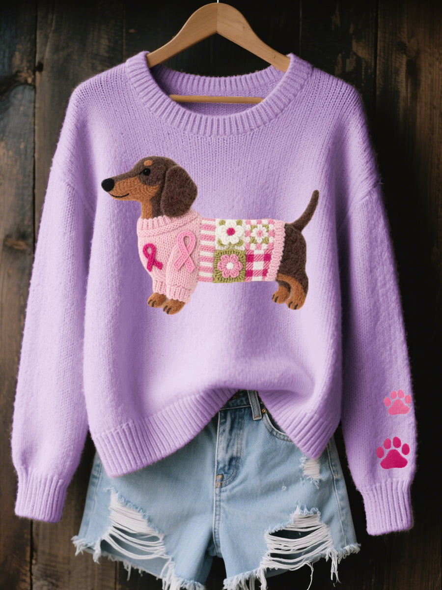 Poppy Patch Dachshund Knit Sweater