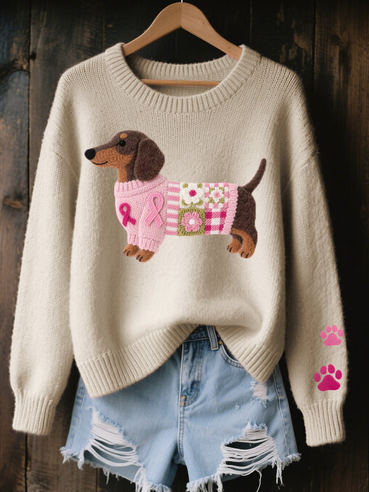 Poppy Patch Dachshund Knit Sweater